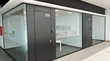 mamparas de aluminio para oficinas
